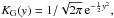 \hbox{$K_{\rm G}(y)=1/\sqrt{2\pi} \, {\rm e}^{-\frac{1}{2} y^2},$}
