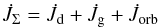 \begin{eqnarray} \dot{J}_{\Sigma} = \dot{J}_{\rm d} + \dot{J}_{\rm g} + \dot{J}_{\mathrm{orb}} \label{eq:Jorb} \end{eqnarray}