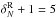 \hbox{$\delta^{\rm R}_N +1 = 5$}