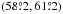 \hbox{$(58\fdg2,61\fdg2)$}