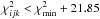 \hbox{$\chi^{2}_{ijk} < \chi^{2}_{\min} + 21.85$}