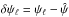 \hbox{$\delta \psi_{\ell} = \psi_{\ell} - \hat{\psi}$}