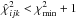 \hbox{$\hat{\chi}^{2}_{ijk} < \chi^{2}_{\min} + 1$}
