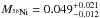 \hbox{$M_{\Ni}=0.049^{+0.021}_{-0.012}$}