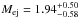 \hbox{$M_{\mathrm{ej}}=1.94^{+0.50}_{-0.58}$}
