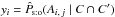 \hbox{$y_i = \expandafter\hat\Psto(A_{i\comma j} \mid C \cap C')$}
