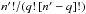 \hbox{$\np!/(q!\multspace [\np-q]!)$}