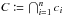 \hbox{$C \coloneqq \bigcap_{i=1}^n c_i$}