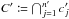 \hbox{$C' \coloneqq \bigcap_{j=1}^\np \coordpj$}