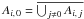 \hbox{$A_{i\comma 0} = \overline{\bigcup_{j\neq0}A_{i\comma j}}$}