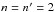 \hbox{$n = \np = 2$}