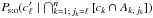 \hbox{$\Psto(c'_{\smash[t]{\ell}} \mid \bigcap_{\smash[t]{k=1{;}\, j_k=\ell}}^n {[c_k \cap A_{k\comma j_k}]})$}