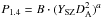 \hbox{$P_{1.4} = B \cdot (Y_{\rm SZ} D^2_{\rm A})^a$}