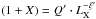\hbox{$(1+X) = Q' \cdot L_{\rm X}^{-\xi'}$}