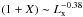 \hbox{$(1+X) \sim L_{\rm x}^{-0.38}$}