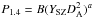 \hbox{$P_{1.4} = B (Y_{\rm SZ} D_{\rm A}^2)^a$}