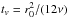 \hbox{$t_v = r^2_0/(12 \nu)$}