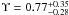 \hbox{$\Upsilon=0.77 \substack{ +0.35 \\ -0.28}$}