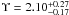\hbox{$\Upsilon=2.10\substack{+0.27\\ -0.17}$}