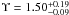 \hbox{$\Upsilon=1.50\substack{+0.19 \\ -0.09}$}
