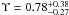 \hbox{$\Upsilon=0.78\substack{+0.38 \\ -0.27}$}