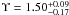 \hbox{$\Upsilon=1.50\substack{+0.09 \\ -0.17}$}