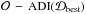 \hbox{$\mathcal{O}\,-\,\mathrm{ADI}(\mathcal{D}_\mathrm{best})$}
