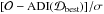 \hbox{$[\mathcal{O}-\mathrm{ADI}(\mathcal{D}_\mathrm{best})]/\sigma$}