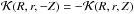 \hbox{$\mathcal{K}(R,r,-Z)=-\mathcal{K}(R,r,Z)$}