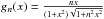 \hbox{$g_n(x)=\frac{n x}{(1+x^2)\sqrt{1+n^2 x^2}}$}