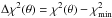 \hbox{$\dchi(\theta)=\chi^2(\theta)-\chi^2_\mathrm{min}$}