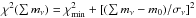 \hbox{$\chi^2(\mnu)=\chi^2_{\rm min}+\left[ (\mnu-m_0)/\sigma_\nu\right]^2$}