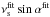 \hbox{$\nu_{\rm s}^{\rm fit} \sin \alpha^{\rm fit}$}