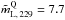 \hbox{$\tilde{m}_{\rm{L,\,229}}^{\rm{Q}}=7.7$}
