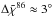 \hbox{$\Delta \tilde{\chi}^{\rm{86}}\approx3^{\circ}$}