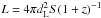 \hbox{$L=4 \pi d_{\rm L}^{2} S(1+z)^{-1}$}