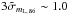 \hbox{$3\tilde{\sigma}_{m_{\rm{L,\,86}}}\sim1.0$}