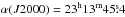 \hbox{$\alpha(J2000) = 23^{\rm h} 13^{\rm m} 45\fs4$}