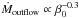 \hbox{$\dot{M}_{\rm outflow}\propto\beta_0^{-0.3}$}