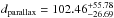 \hbox{$d_\mathrm{parallax}=102.46^{+55.78}_{-26.69}$}