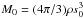 \hbox{$M_0=(4\pi /3)\rho s_0^3$}