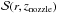 \hbox{$\mathcal{S}(r,z_\mathrm{nozzle})$}