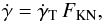 \begin{eqnarray} \dot \gamma=\dot \gamma_{\rm T} \, F_{\rm KN}, \label{eq:ICcoolKN} \end{eqnarray}
