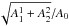 \hbox{$\sqrt{A_1^1+A_2^2}/A_0$}