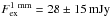 \hbox{$F_{\rm ex}^{\rm 1~mm}=28\pm 15\,\text{mJy}$}