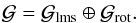 \begin{eqnarray} \label{p1c eq: H = G_L + H_R} \mathcal{G} = \mathcal{G}_{\rm lms} \oplus \mathcal{G}_{\rm rot}. \end{eqnarray}