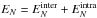 \hbox{$E_N=\Einter_N + \Eintra_N$}