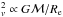 \hbox{$^2_v\propto G\mathcal{M}/{R_{\rm e}}$}