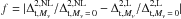 \hbox{$f = |\Delta_{{\rm t}, M_{\nu}}^{\rm 2, NL} / \Delta_{{\rm t}, M_{\nu}\,=\,0}^{\rm 2, NL} - \Delta_{{\rm t}, M_{\nu}}^{\rm 2, L} / \Delta_{{\rm t}, M_{\nu}\,=\,0}^{\rm 2, L}|$}