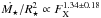 \hbox{$\dot{M_\star}/R_\star^2 \propto F_\text{X}^{1.34\pm0.18}$}